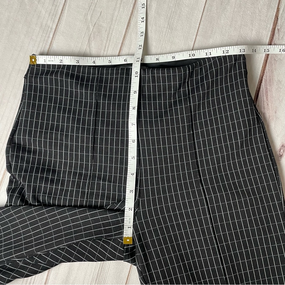 Lysse New York Ponte Pants Women’s M Black Checkered Pull on Stretch Career Slit - Picture 11 of 15